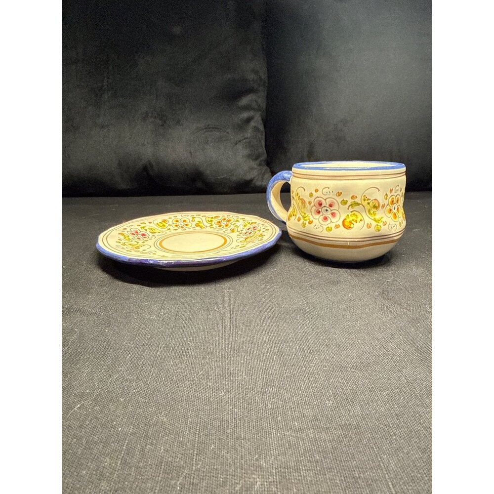 Vintage Conde Talavera Ceramic Cup & Saucer Set Replacement - Picture 2 of 16